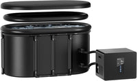 1/3HP Ice Bath Chiller & 148Gal Cold Plunge Tub Bundle | Cold Plunge Chiller with Built-In Pump & Filter, Insulated Ice Bath Tub for Cold Therapy, Recovery, Muscle Relaxation