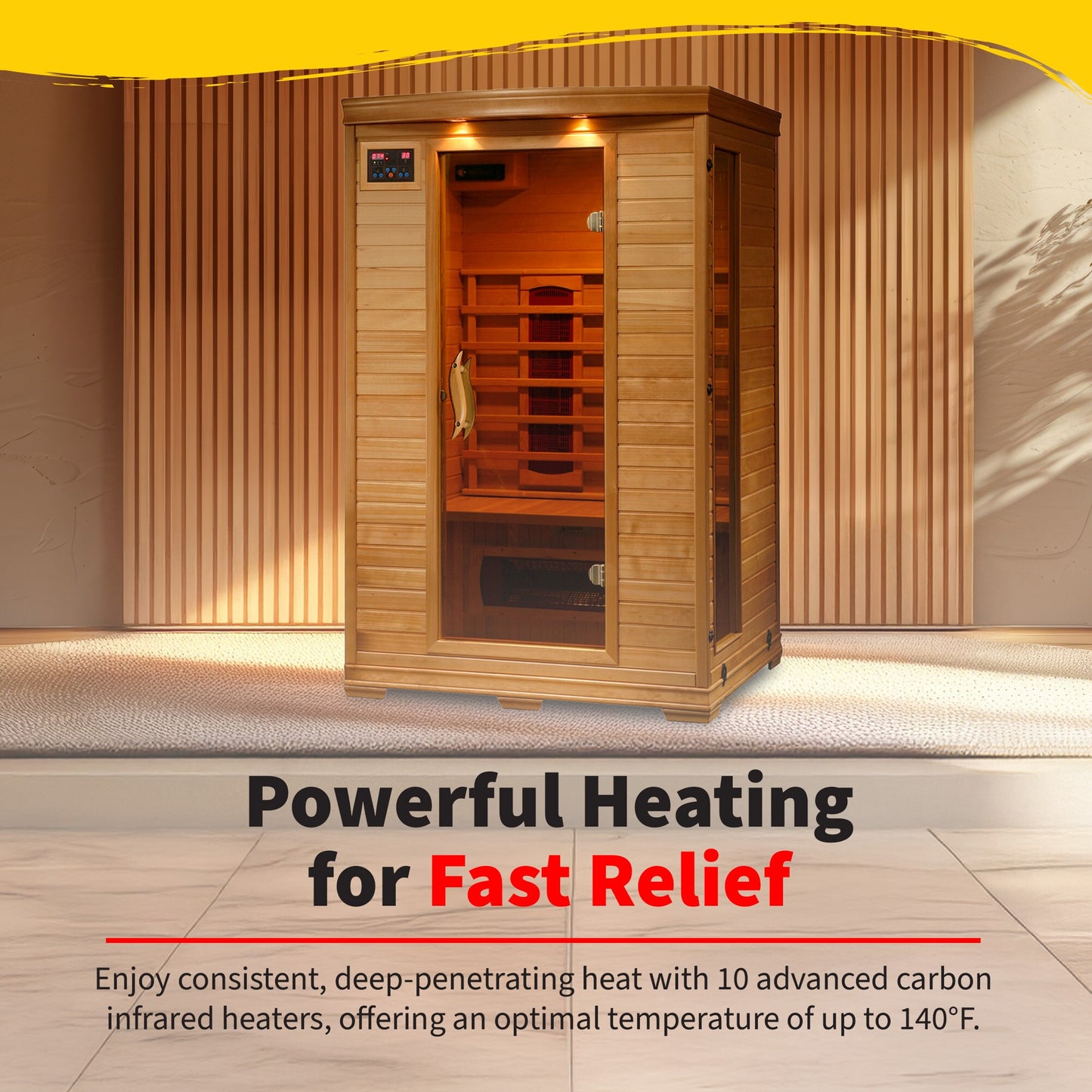 75-In H X 47.75-In W X 39.25-In D Hemlock Fir Wood Infrared Sauna
