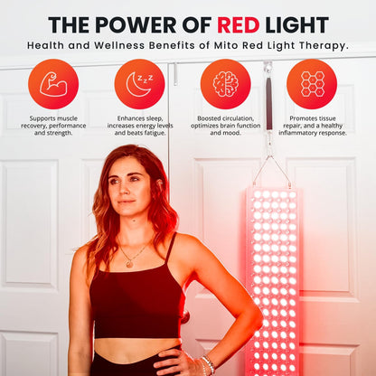 – Mitomax 2.0 Red Light Panel – Red Light Therapy for Face and Neck – Red Light & near Infrared Red Light Therapy – At-Home Red Light Therapy for Body