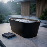 Cold Plunge Tub, 248 Gallon, 1 Horsepower, Heavy-Duty Ice Bath Tub for Athletes with Hot & Cold, Portable Inflatable Plunge Chiller with Water Treatment Kit, Immersion Therapy, Wifi (Black, 1 Set) — Studio Shot