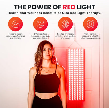 - Mitomega 2.0 Red Light Panel - Red Light Therapy for Face and Neck – Red Light Therapy Panel - Red Light & near Infrared Red Light Therapy - At-Home Red Light Therapy for Body