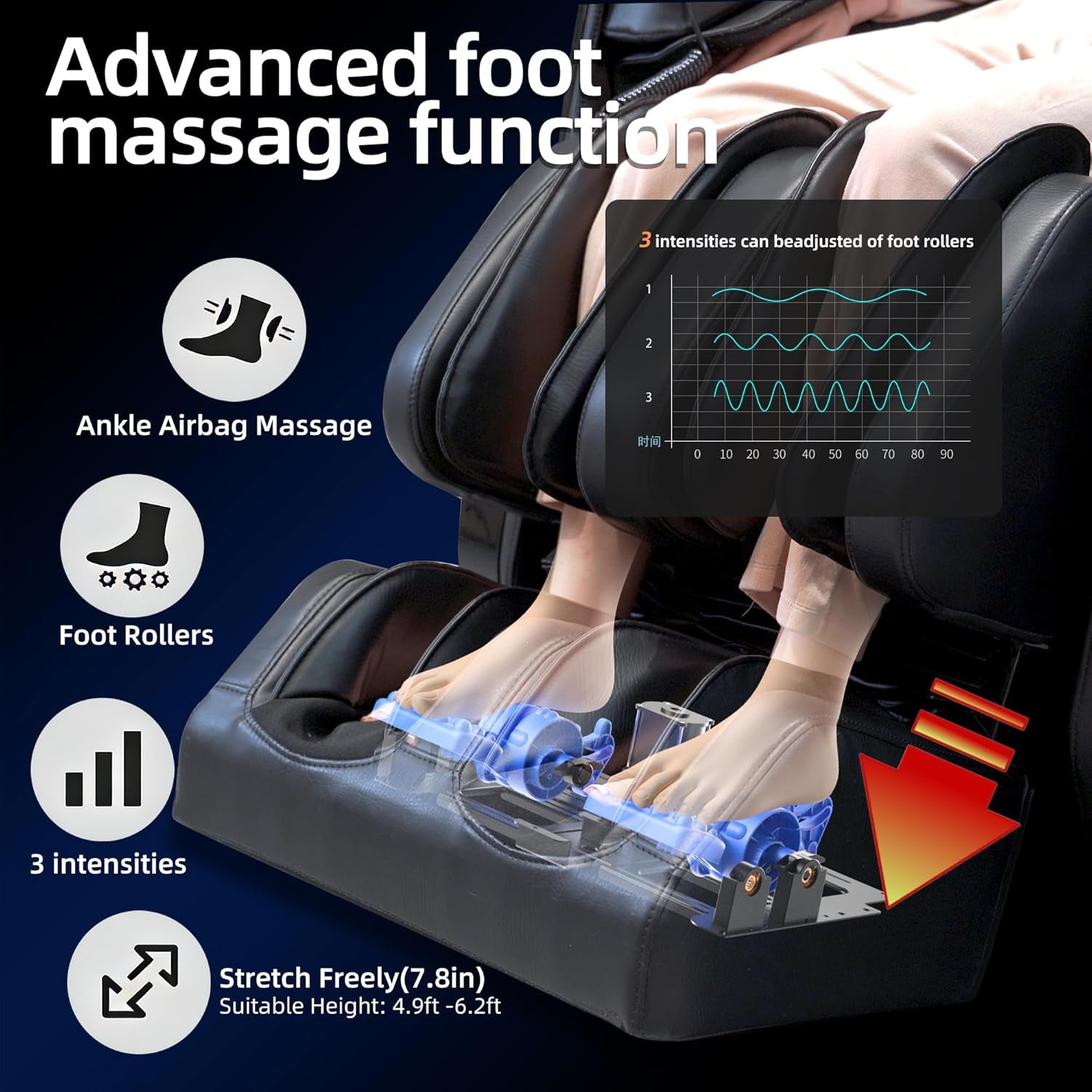 4D Massage Chair Full Body Extended Sl-Track Zero Gravity Shiatsu Recliner | 3 Zero-Gravity Angles,3-Zone Heat,Calf & Foot Rollers,Thai Stretch,10-Program+20-Technique,Ai Voice,Bluetooth,Wireless Charge